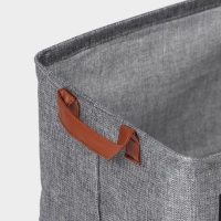 Корзина для хранения с ручками Доляна My Basket, 38&times;26&times;20 см, цвет серый