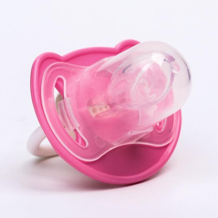 Соска - пустышка силиконовая ортодонтическая &laquo;Ракушка&raquo;, от 6 мес., цвет розовый