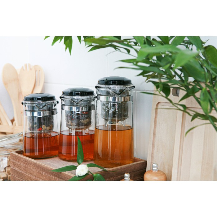 Чайник стеклянный заварочный Magistro &laquo;Мантана&raquo;, 750 мл, с пластиковым ситом