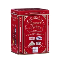 Новый год. Шоколад фигурный BOITE METAL VINTAGE, с ликёром, 19 шт*13 г