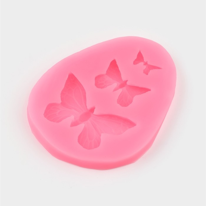 Молд &laquo;Бабочки&raquo;, силикон, 7,5&times;6&times;1 см, цвет МИКС