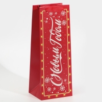 Пакет под бутылку &laquo;С Новым годом!&raquo;, 13 х 36 х 10 см, Новый год