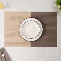 Салфетка сервировочная на стол &laquo;Ресторан&raquo;, 40&times;30 см, цвет коричневый