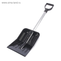 Лопата из поликарбоната, ковш 345 &times; 260 мм, автомобильная, алюминиевый черенок
