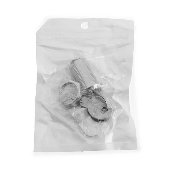 Замок почтовый ТУНДРА LC4, 17х30х50 мм, 2 английских ключа, хром