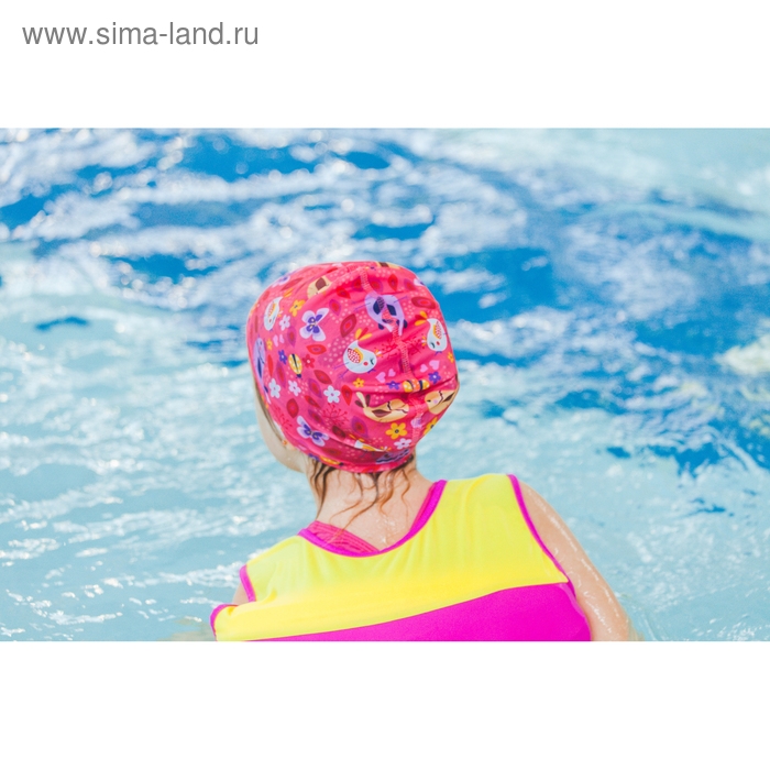 Шапочка для плавания детская ONLYTOP &laquo;Птички&raquo;, тканевая, обхват 46-52 см
