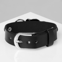 Браслет унисекс &laquo;Ремень&raquo; череп, цвет чёрный с серебром, 26 см