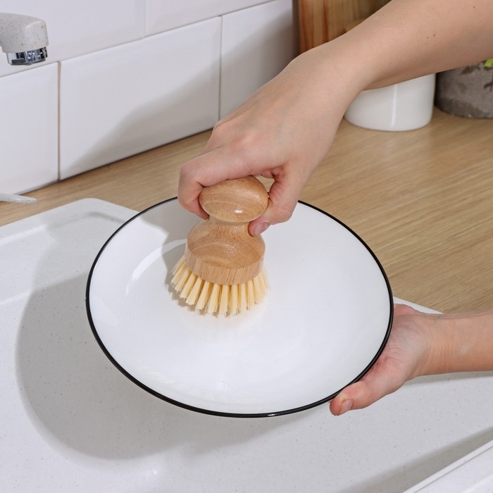 Щётка для посуды Доляна &laquo;Лотос&raquo;, круглая