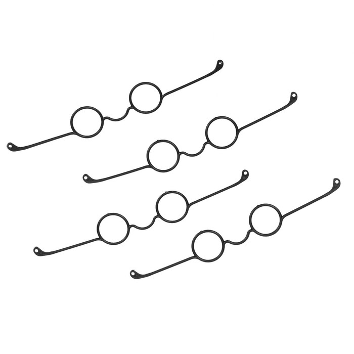 Очки для игрушек, набор 4 шт., размер 1 шт. &mdash; 2,5 &times; 7 &times; 5,3, цвет чёрный