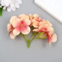 Цветы для декорирования "Гортензия" жёлтые 10х10 см