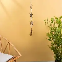 Подвеска декоративная &laquo;Звёздочки&raquo;, 13&times;3&times;100 см, дерево, камень, коричневая