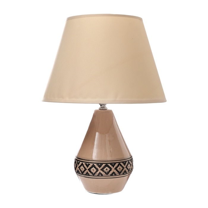 Настольная лампа с абажуром RISALUX &laquo;Джисела&raquo;, Е14, 40 Вт, 28&times;28&times;39 см