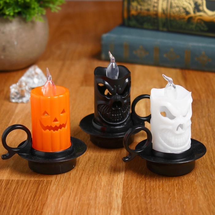 Свеча светодиодная &laquo;Хэллоуин&raquo;, виды МИКС