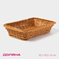 Корзинка для подачи Доляна &laquo;Капучино&raquo;, 30&times;19,5&times;6 см