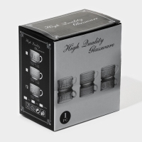 Кружка стеклянная &laquo;Ларго&raquo;, 400 мл, 10,5&times;7 см