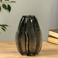 Ваза стекло настольная "Кэли" 21х12х6 см, серый