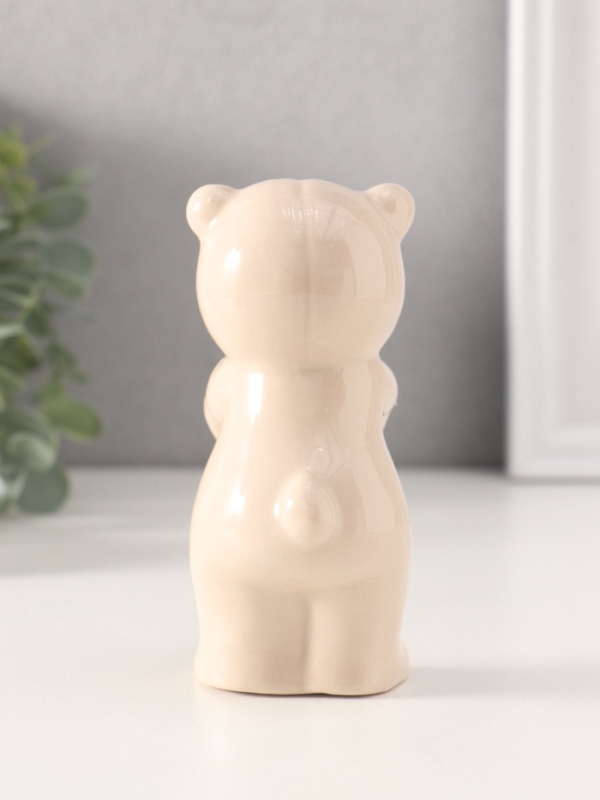 Сувенир керамика "Медвежонок с бантом" МИКС 3х5,5х10,8 см