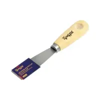 Шпатель малярный ТУНДРА, металлический, деревянная рукоятка, 25 мм