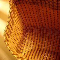 Сумка плетёная пластиковая 40х20х55 см, цв. бежевый