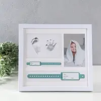 Фоторамка пластик 10х15 см с полимерной глиной "Первое фото" белая 30,8х33,5х2 см