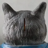 Копилка "Кот Тимофей" 35х22х15 см, серый