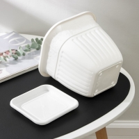 Горшок для цветов с поддоном &laquo;Лозанна&raquo;, 3 л, пластиклвый, цвет белый