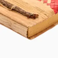 Записная книжка плетёная, 48 листов, 17&times;22&times;2 см, бежево-розовая