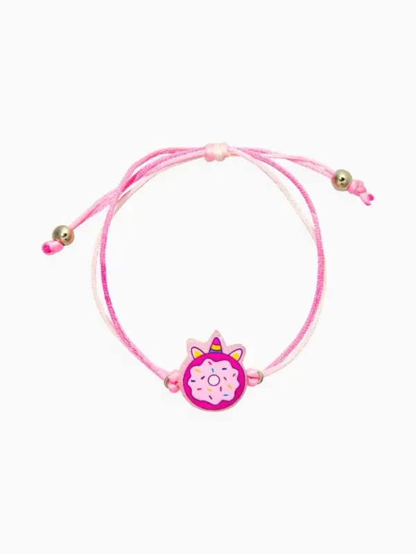 Браслет детский набор 3 шт. "Выбражулька" пончик, единорог, силиконовый, разноцветный