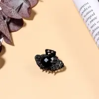 Крабик для волос &laquo;Чёрные кружева&raquo;, сердечко, 2.5 см, чёрный