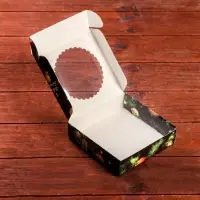 Подарочная коробка сборная с окном &laquo;Счастливого Рождества&raquo;, 11.5&times;11.5&times;3 см