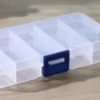 Органайзер для хранения RICCO, пластик, 10 ячеек, 13&times;7&times;2.5 см, прозрачный