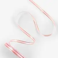 Лента атласная, с золотым люрексом, 6 мм, 23&plusmn;1 м, розовая №04