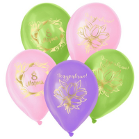 Воздушный шар латексный 12" &laquo;8 Марта&raquo;, 50 шт.