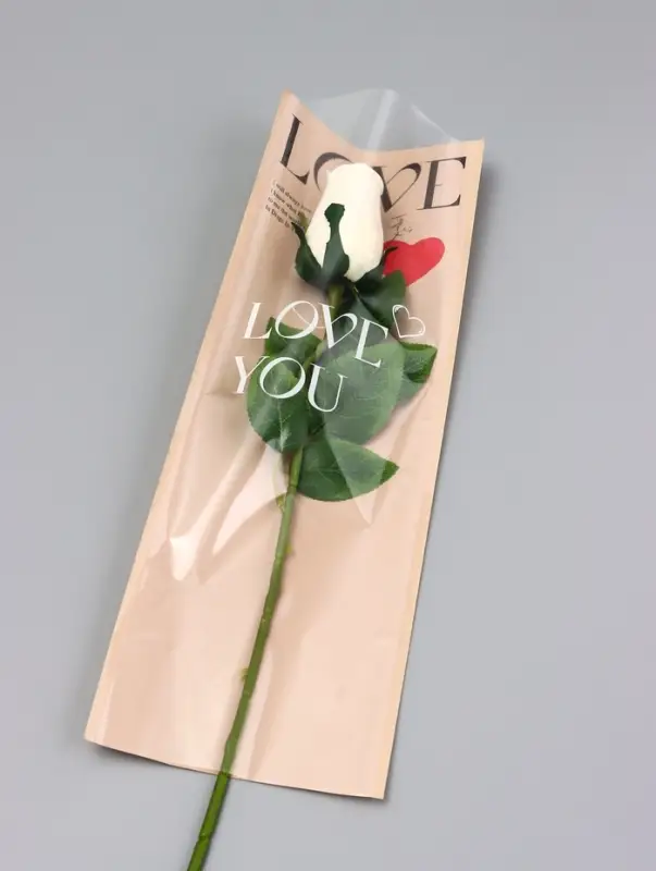 Пакет конус, для цветов, пудра, 14&times;40 см