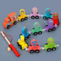 Детская деревянная игрушка 2 в 1 Конструктор + рыбалка &laquo;Путешествие&raquo; 21,5х4,5х18 см