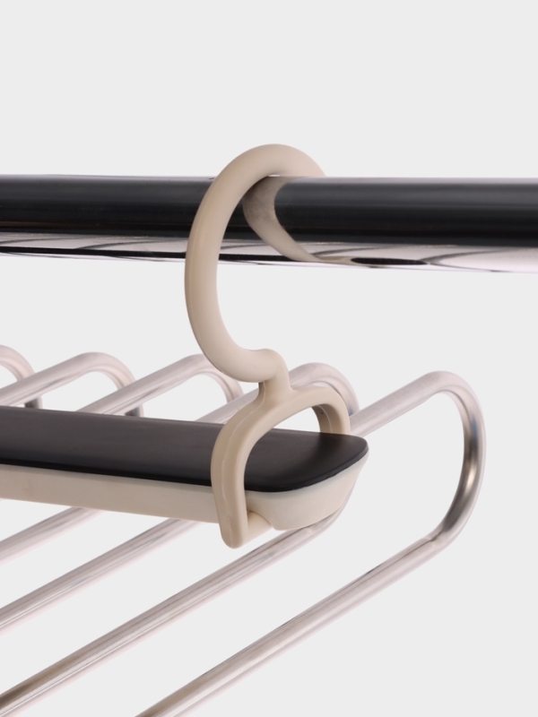 Вешалка для брюк многоуровневая, трансформер 31,5х31х6 см, 6 уровней, цвет черный