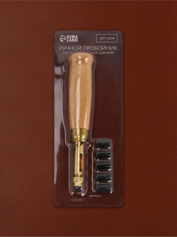 Пробойник для кожи, со сменными пуансономи, 6 шт., 1.5-4 мм