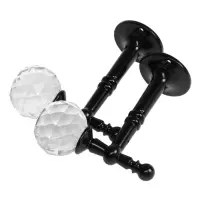 Крючок - держатель для штор на стену CAPPIO KS043, металлический, цвет черный, 2 шт