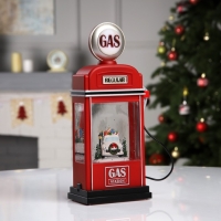 Светодиодная фигура &laquo;Бензоколонка&raquo; 11.5 &times; 28 &times; 7.5 см, пластик, батарейки ААх3 (не в комплекте), USB, свечение тёплое белое