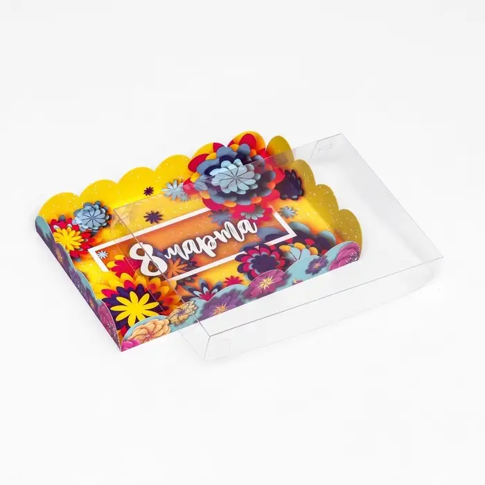 Коробка для печенья, 8 марта" 22&times;15&times;3