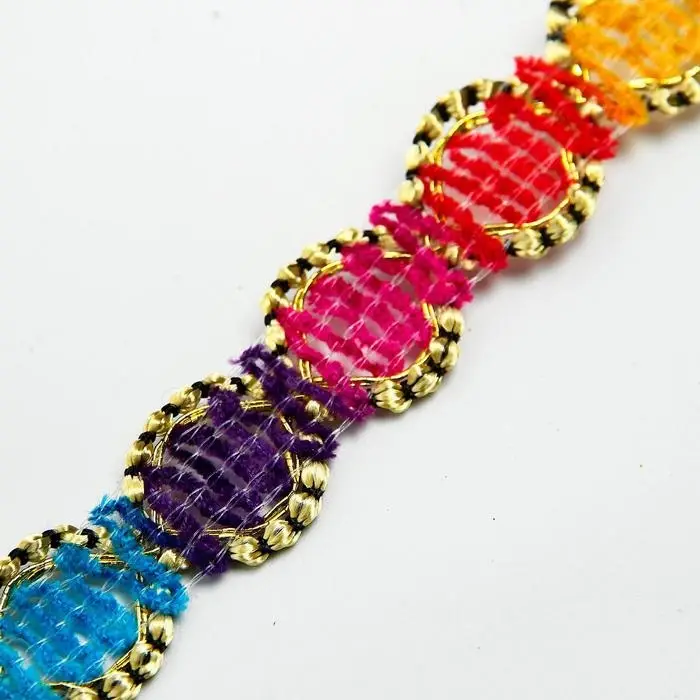 Тесьма многоцветная &laquo;Волна&raquo;, ширина 2,5 см, в упаковке 25 м