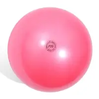 Мяч для художественной гимнастики Металлик с блестками, диаметр 19см, цвет розовый