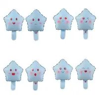 Воздушный шар фольгированный 10" &laquo;Звезда смайл&raquo;, для палочки, МИКС