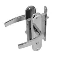 Замок врезной LOCKLAND RD005, с ручкой, B/S 55 мм, 4 ключа, цвет хром