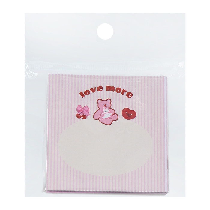 Блок с липким краем 74*74мм 90л с рисунком Мишки 3 вида