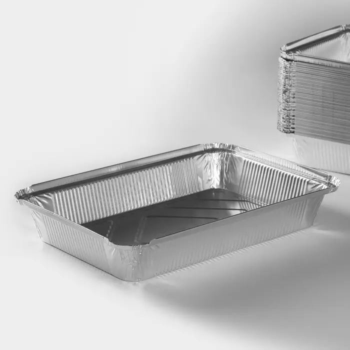 Форма для выпечки и запекания Доляна, 2.1 л, 31.5&times;21.5&times;6 см, фольга, серебристая