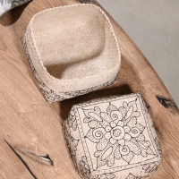 Корзинка плетеная "Бонтанг" бамбук 19х19х14 см, светлая