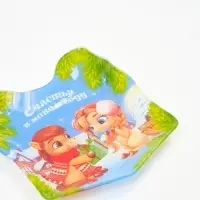 Тарелка плоская новогодняя &laquo;Счастья в новом году&raquo;, 15.1&times;17.3 см