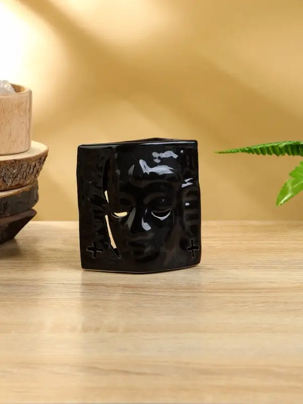 Аромалампа &laquo;Маска&raquo;, 11&times;9&times;6 см, керамика, тёмно-коричневая