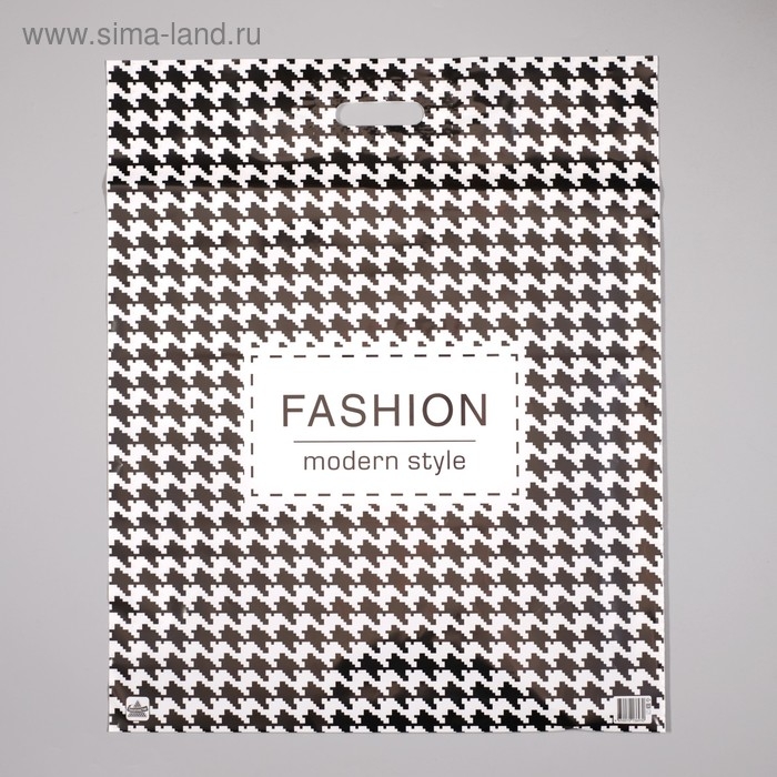 Пакет "Шанель", полиэтиленовый с вырубной ручкой, 50 х 60 см, 100 мкм